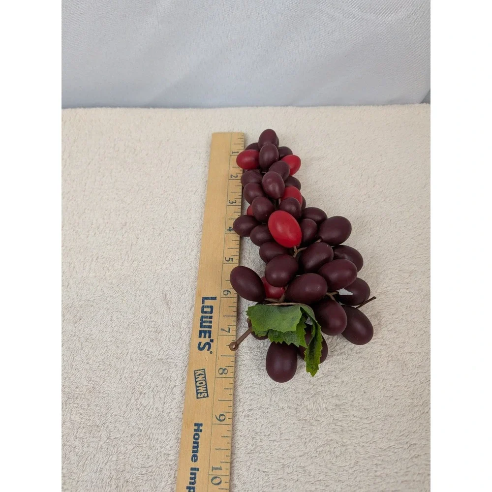 Vintage‎ Artificial Purple Grapes Clusters Lot of 4 Faux Fruit MCM Kitchen Decor